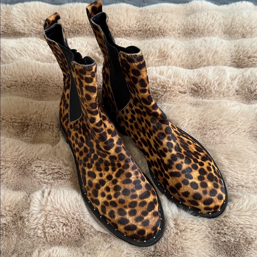 Rebecca Minkoff Animal Print Ankle Booties 6.5